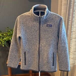 Patagonia Kids Heathered Gray Teddy Jacket